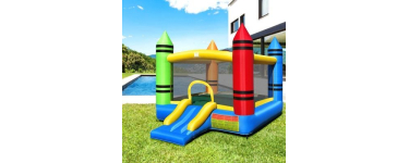 Cdiscount: Château Gonflable COSTWAY avec Toboggan - Aire de Jeux pour Enfants à 129,99€ (au lieu de 147,99€)