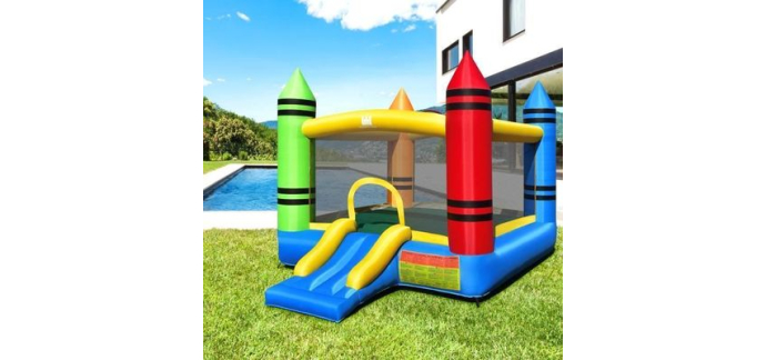 Cdiscount: Château Gonflable COSTWAY avec Toboggan - Aire de Jeux pour Enfants à 129,99€ (au lieu de 147,99€)