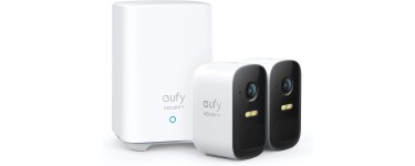Amazon: Kit Caméra Surveillance WiFi Extérieure Eufy Security eufyCam 2C - Base + 2 caméras à 99,99€