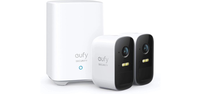 Amazon: Kit Caméra Surveillance WiFi Extérieure Eufy Security eufyCam 2C - Base + 2 caméras à 99,99€