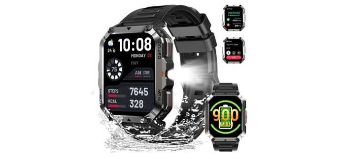 Cdiscount: Blackview Montre Connectée Homme - 2.01" HD, Appel Bluetooth, 900mAh à 29,99€ (au lieu de 34,99€)