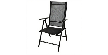 JoyBuy: Chaise pliante en aluminium - Noir mat &agrave; 35,90&euro; (au lieu de 50,99&euro;)