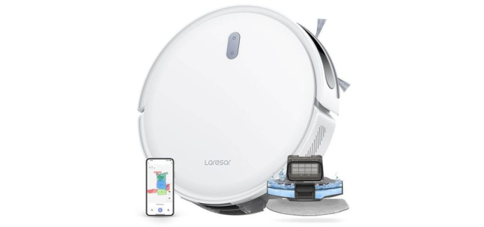 Cdiscount: Laresar L10 Aspirateur Robot Laveur 3 en 1 - 10 000 Pa, LiDAR, WiFi à 109,99€ (au lieu de 119,99€)