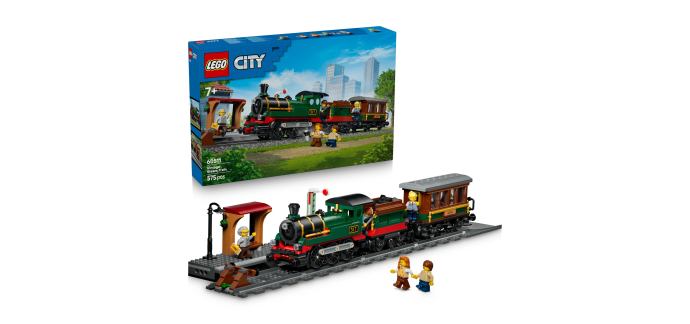 Amazon: LEGO® City Le train à vapeur rétro (60511) à 63,9€ (au lieu de 78,96€)