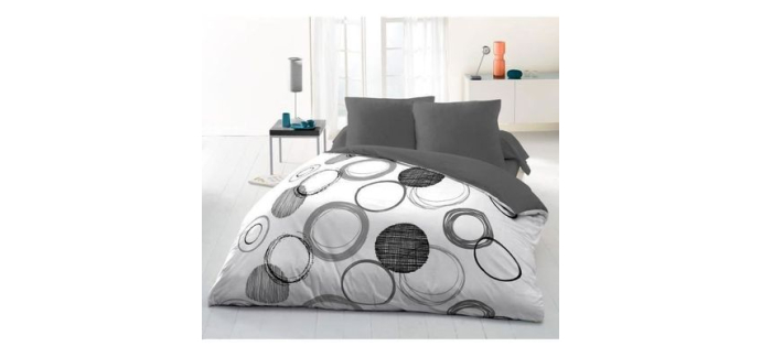 Cdiscount: Parure de couette microfibre Audace 220x240 cm + 2 taies 63x63 cm à 14,99€ (au lieu de 16,99€)