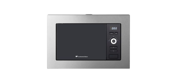 Cdiscount: Four micro-ondes encastrable Grill CONTINENTAL EDISON MO20IXEG 20L Inox à 119,99€