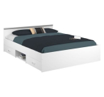 Cdiscount: Lit adulte ZODIAC 140x190 cm - 2 tiroirs, 1 niche, blanc mat à 89,99€ (au lieu de 146,99€)