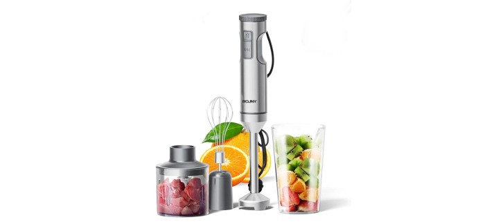 JoyBuy: Précommande Mixeur plongeant 4-en-1 1200W acier inoxydable à 19,99€ (au lieu de 49,99€)