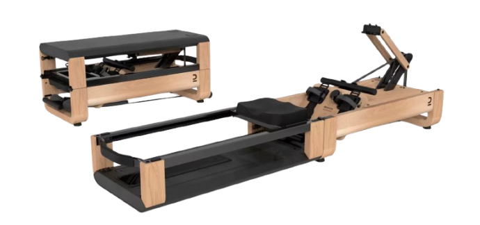 Decathlon: Rameur Domyos Woodrower 3-en-1 - Roue d'inertie 9 kg, 15 résistances à 899,99€ (au lieu de 999,99€)