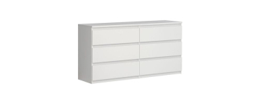 Cdiscount: Commode CHELSEA 6 tiroirs - Blanc mat, L 154 x P 42,2 x H 79,9 cm à 159,99€ (au lieu de 169,99€)