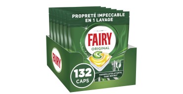 Amazon: Lot de 132 Tablettes Fairy Original Parfum Citron &agrave; 19,50&euro; (au lieu de 28,55&euro;)