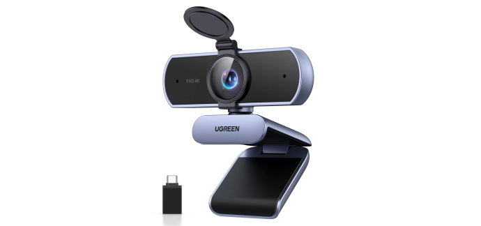 Amazon: Webcam PC UGREEN FineCam Lite 4K - Capteur 8 Mpx, Autofocus PDAF, Double Micro Antibruit à 29,32€