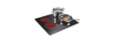Cdiscount: Plaque vitrocéramique 4 feux 60cm 6000W - 9 niveaux, minuterie à 84,99€ (au lieu de 89,99€)
