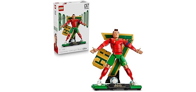 Amazon: LEGO® Cristiano Ronaldo – Légende du Foot (43016) à 63,5€ (au lieu de 79,99€)