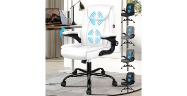 Amazon: Chaise de Bureau Ergonomique Alfordson avec Massage en Cuir &agrave; 35,14&euro;