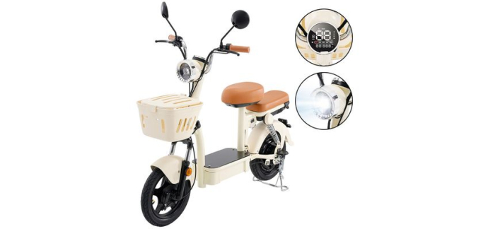 Cdiscount: Trottinette électrique iScooter Y16 avec siège - 1200W, 48V20Ah, autonomie 100 km à 495,99€