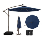 Cdiscount: Parasol déporté 3x3m 40 LEDs COSTWAY - Base croisée, panneau solaire à 102,99€ (au lieu de 216,99€)