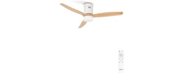 Darty: Ventilateur de plafond Create Wind Calm M - Ø132 cm, 40W, LED, télécommande à 84,95€