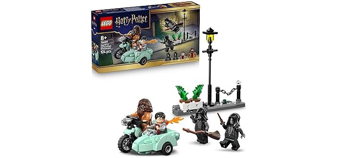 Amazon: LEGO® Harry Potter™ Hagrid et Harry s’Échappent de Privet Drive (76459) à 14,99€ (au lieu de 19,99€)