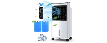 Cdiscount: Climatiseur mobile COSTWAY 8L 75W - Télécommande, minuterie 7,5h, 3 vitesses, oscillation 70° à 109,