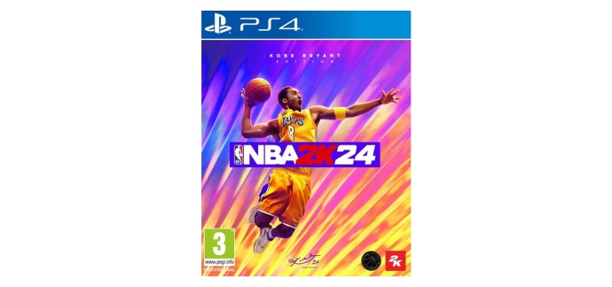 Amazon: NBA 2K24 Edition Kobe Bryant (PS4) à 10,38€ (au lieu de 44,99€)