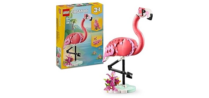 Amazon: LEGO® Creator Animaux Sauvages Le Flamant Rose (31170) à 16,99€ (au lieu de 24,99€)