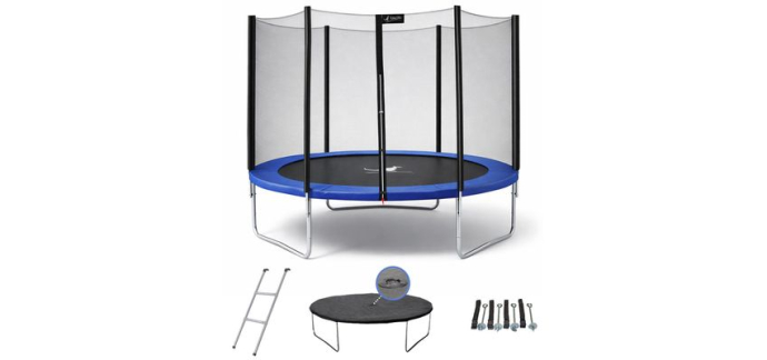 Cdiscount: Trampoline bleu Ø300cm avec échelle, couverture et kit d'ancrage à 161,09€ (au lieu de 219,99€)