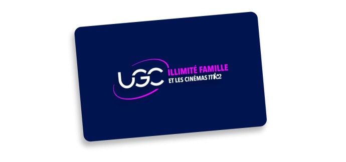 UGC: Abonnement UGC Illimité Famille - Série Limitée à 39,99€ par mois (au lieu de 49,90€)