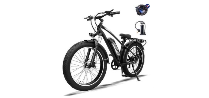 Cdiscount: AVDLEU Vélo Électrique A35 - E-bike Tout Terrain 26"x4.0, 250W, 15.6Ah, Shimano 7V à 699,99€