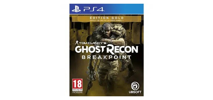 Amazon: Ghost Recon Breakpoint Édition Gold (PS4) à 19,90€ (au lieu de 34,99€)