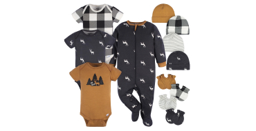Amazon: Set Coffret B&eacute;b&eacute; Layette - 6-9 mois, 12 pi&egrave;ces &agrave; 13,99&euro; (au lieu de 21,81&euro;)
