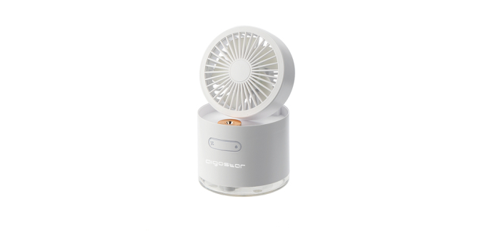 JoyBuy: Aigostar Ventilateur de table 4 pouces 5 pales 3 vitesses 2000 mAh à 19,99€ (au lieu de 29,99€)