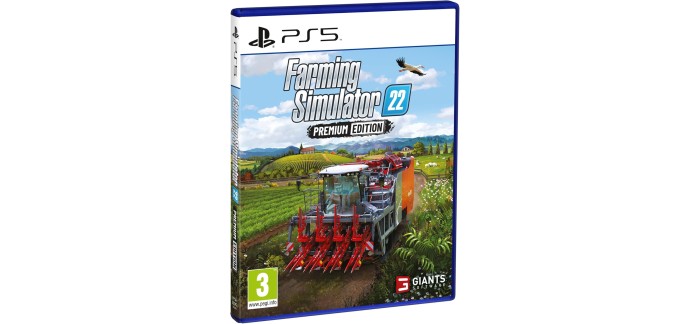 Amazon: Farming Simulator 22 Premium (PS5) à 26,74€ (au lieu de 49,99€)