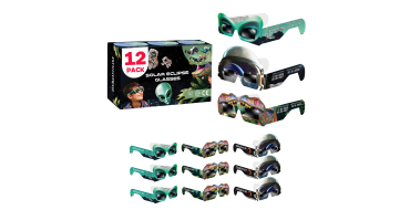 Amazon: Lot de 12 Lunettes d'Observation &Eacute;clipse Solaire Galaxium - Certifi&eacute;es ISO 12312-2 et CE, Taille Enf