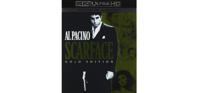 Amazon: Blu-Ray & 4K Ultra-HD Scarface à 13,3€ (au lieu de 13,84€)