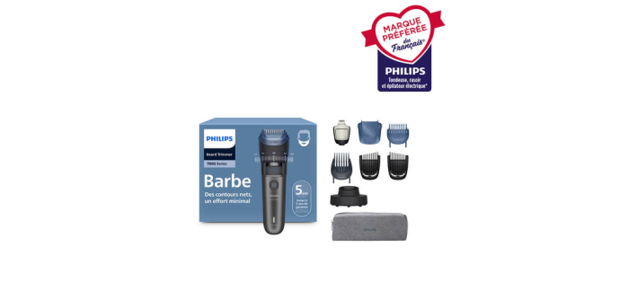 JoyBuy: Philips Series 7000 BT7665/15 Tondeuse barbe - 40 hauteurs, lames auto-affûtées, 120 min autonomie à