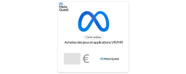 Amazon: Carte cadeau numérique Meta de 100€ à 85€ (au lieu de 100€)