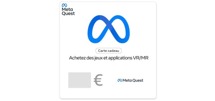 Amazon: Carte cadeau numérique Meta de 100€ à 85€ (au lieu de 100€)