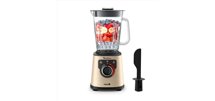 Amazon: Blender électrique Moulinex LM871A10 - 1200 W, bol verre 1,5 L à 79,99€ (au lieu de 111,53€)