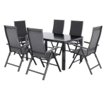 LIDL: LIVARNO Table de jardin + 6 fauteuils Houston - Alu, verre trempé à 429,99€ (au lieu de 468,97€)