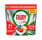JoyBuy: Fairy Platinum Plus Tablettes Lave-Vaisselle 71 unités à 14,99€ (au lieu de 19,9€)