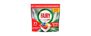 JoyBuy: Fairy Platinum Plus Tablettes Lave-Vaisselle 71 unités à 14,99€ (au lieu de 19,9€)