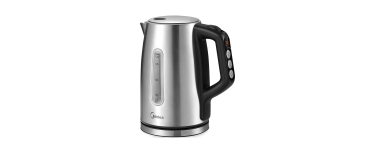 Amazon: Bouilloire à température réglable Midea MKE17H1ASS - 1,7L, 2200W, écran LED à 19,99€