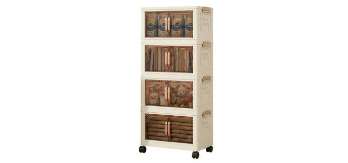 JoyBuy: Huacan Meuble de rangement pliant 45 cm - 4 niveaux à 28,99€ (au lieu de 40,64€)