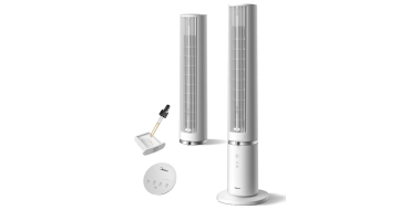 Amazon: Ventilateur MIDEA Tour - Blanc, 103cm, 9m/s, 3400 m3/h, 28 dB &agrave; 75,9&euro; (au lieu de 88,99&euro;)