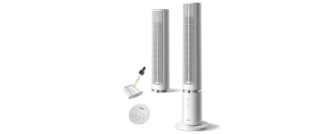 Amazon: Ventilateur MIDEA Tour - Blanc, 103cm, 9m/s, 3400 m3/h, 28 dB à 75,9€ (au lieu de 88,99€)