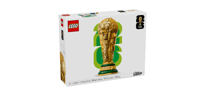 Amazon: LEGO 43020 Trophée Coupe du Monde FIFA à 133,99€ (au lieu de 179,99€)