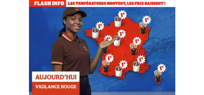 Burger King: Glace Sundae ou Moyenne Boisson à 1€