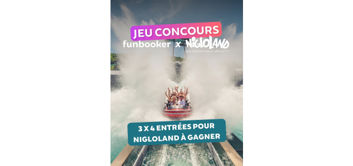 Funbooker: 4 entrées pour le parc d'attractions Nigloland à gagner