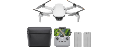 Amazon: Pack Drone DJI Mini 4K - Radiocommande DJI RC-N1 + 2 Batteries + Sac & Accessoires à 229€